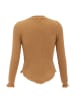 ebeeza Damen Strickpullover in Dunkelbeige