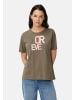 Camel Active T-Shirt aus reiner Baumwolle in Graugrün