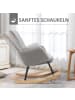 HOMCOM Schaukelstuhl-98T x 71B x 101H cm-Hellgrau