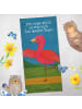 Mr. & Mrs. Panda Badehandtuch Flamingo Yoga Design mit Spruch in Aquarell Pink