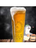 Mr. & Mrs. Panda Bier Glas Igel Beten mit Spruch in Transparent