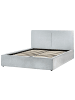 Beliani Doppelbett MOISSAC in Blau/Schwarz - (W) 177 x (H) 108 x (L) 224 cm