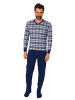 NORMANN Pflegeoverall langarm EteileSchlafanzug Reissverschluss - 83661 in blau