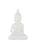 relaxdays Buddha-Figur in Weiß - (B)11 x (H)18 x (T)6 cm