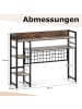 COSTWAY Schreibtischregal 94x25x74cm in Braun