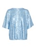 SAINT TROPEZ Kurzarm-Bluse JadaSZ Oversize fit in Smoke Blue