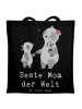 Mr. & Mrs. Panda Tote Bag Panda Beste Mom der Welt mit Spruch in Schwarz
