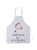 Mr. & Mrs. Panda Schürze Einhorn Künstler mit Spruch in Weiß
