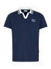 CASUAL FRIDAY Einfarbiges Poloshirt V-Ausschnitt Kurzarm in Blau-2
