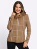 Sieh an! Rollkragen-Pullover in camel-ecru-gemustert