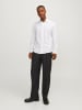 Jack & Jones Langärmliges Hemd mit Knopfleiste und Kentkragen in Weiß