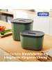 Rotho SALSA Bioabfalleimer Set 3,2 l und 6 l mit Deckel in Reseda green ged.