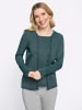 Sieh an! 2-in-1-Pullover in petrol-silberfarben