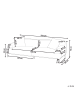 Beliani 3-tlg 3-Sitzer Sofa MATILA in Grün/Braun