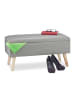 relaxdays Sitzbank in Grau - (B)80 x (H)40 x (T)39,5 cm