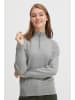 Oxmo Rollkragenpullover OXRita 21800080-ME  Pullover mit Reißverschluss-Kragen in Grau
