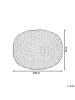 Beliani Pouf PRIENE in Schwarz - (W) 50 x (H) 35 x (L) 50 cm