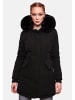 Marikoo Wintermantel Karmaa in Black with black fur