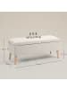 HOMCOM Sitzbank in Beige 110L x 39B x 45H cm