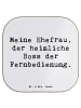 Mr. & Mrs. Panda Tischuntersetzer Spruch Ehefrau Boss mit Spruch in Weiß