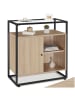 tectake Kommode Conventry 70 x 38 x 80,5 cm, Industrial Holz hell, Eiche Sonoma