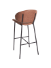 Beliani 2-tlg Barhocker KIANA in Braun/Schwarz