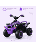COSTWAY 12V Elektro Mini Quad mit Musik in Lila