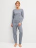 Calida Damen Langarmshirt aus Merinowolle in Passat Blue