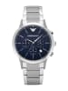 Emporio Armani Renato Uhr Chronograph silber blau AR2486