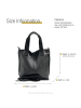 Florence Leder Schultertasche, Shopper Florence Tasche schwarz ca. 44cm