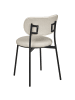 Beliani 2er-Set Esszimmerstuhl CASEY in Beige/Schwarz