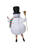 tectake Aufblasanzug/Luftverkleidung, Schneemann-Outfit mit Zylinder und Schal