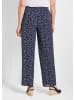 GOLDNER Luftige Hose VERA mit Tupfenmuster in marine / gemustert