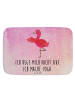Mr. & Mrs. Panda Badematte Flamingo Yoga mit Spruch in Aquarell Pink