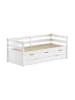 58 aufm Kessel KOJENBETT Kelda 90x200 mit Bettschublade Kiefer Massivholz Weiß