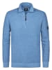 Petrol Industries Pull Zippé Demi-Zip en Maille Nashville in Blau