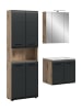 ebuy24 Badmöbelset Ice (5-teilig) Schwarz 135 x 46 cm