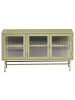 Beliani Vitrine DEVON in Grün - (W) 115 x (H) 64 x (L) 35 cm