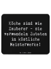 Mr. & Mrs. Panda Mauspad Spruch Koch Zauber mit Spruch in Schwarz