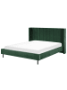 Beliani 2-tlg Doppelbett VILLETTE in Grün/Schwarz