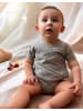 OrganicEra Baby Wickel-Kurzarmbody in Grey Melange