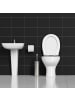relaxdays Toilettenpapierhalter in Schwarz - (B)15,5 x (H)4 x (T)7,5 cm