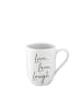 Villeroy & Boch Becher mit Henkel 'Live Love Laugh' Statement 290 ml weiß in weiß