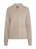 DreiMaster Damen Strickjacke in Beige Braun Melange