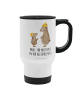 Mr. & Mrs. Panda Thermobecher Mit Spruch Bären mit Hut mit Spruch in Weiß