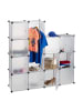 relaxdays Kleiderschrank Stecksystem in Transparent