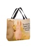 Mr. & Mrs. Panda Shopper Bär und Hase Umarmen Design mit Spruch in Weiß