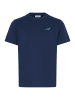 CASUAL FRIDAY Kurzarmshirt Rundhals Stickerei Regular Fit in Blau-2