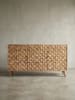 KADIMA DESIGN Sideboard Flurkommode | Akazie, 140x78,5x40cm, 3+2 Türen, Rewa