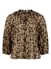 Zero  Schlupfbluse im Leo-Look in Beige/Brown